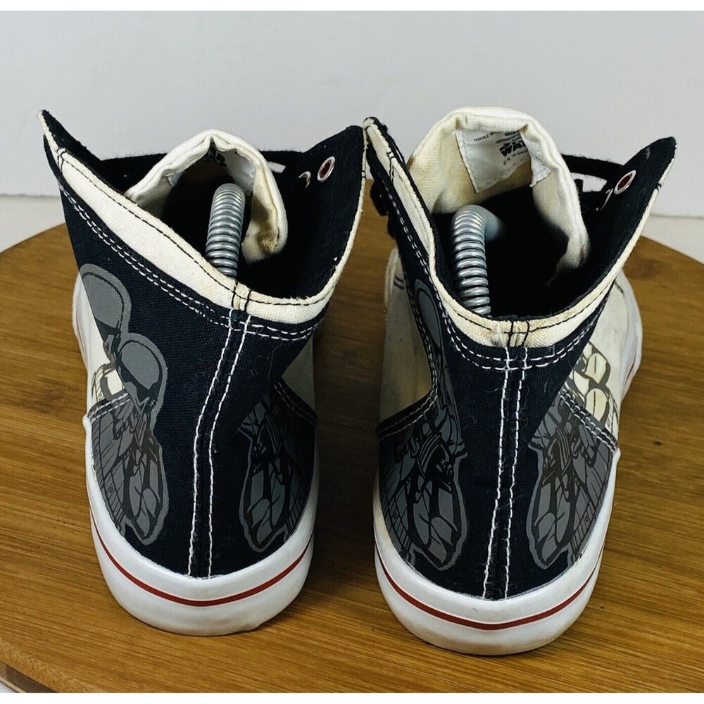 STAR WARS REBELS Boys Storm Trooper Canvas High Top Sneakers Shoes Size 5 - Picture 4 of 8